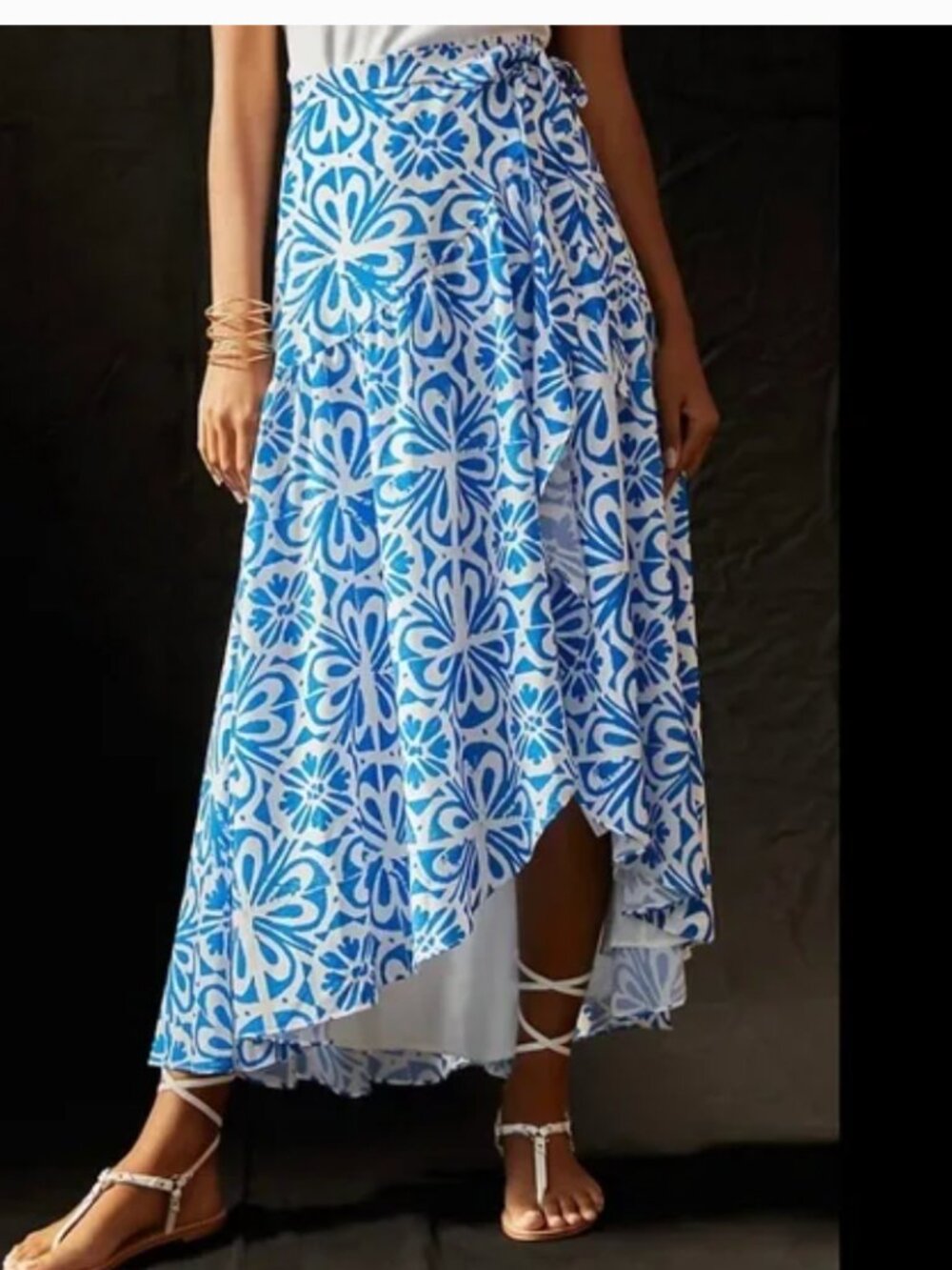 Anthropologie  Hutch Printed Wrap Maxi Skirt Large NWT